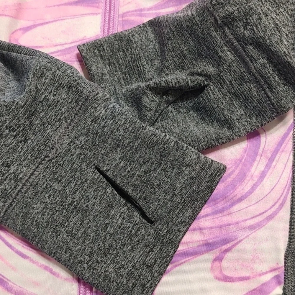 Justice Lavender And Gray Zip Up Jacket Size 16